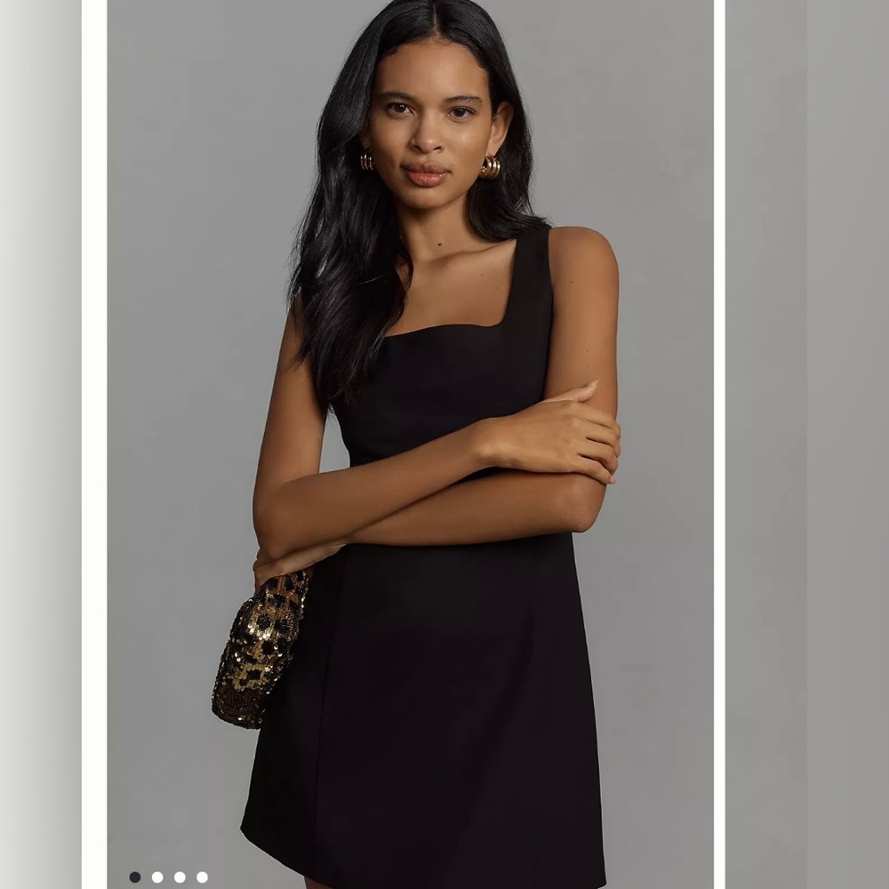 NWT Anthropologie English Factory Sleeveless Square Neck ALine Mini Dress Medium - Picture 4 of 16